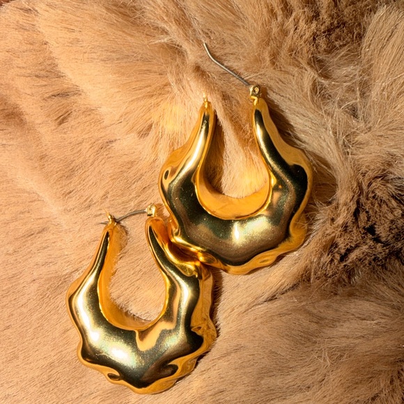 J. Crew Jewelry - J. Crew Bubble Gold Hoop Earrings